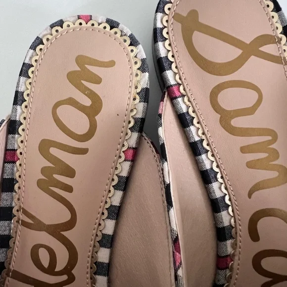 Sam Edelman Linnie Plaid Mule with Gold Accents - Picture 5 of 5